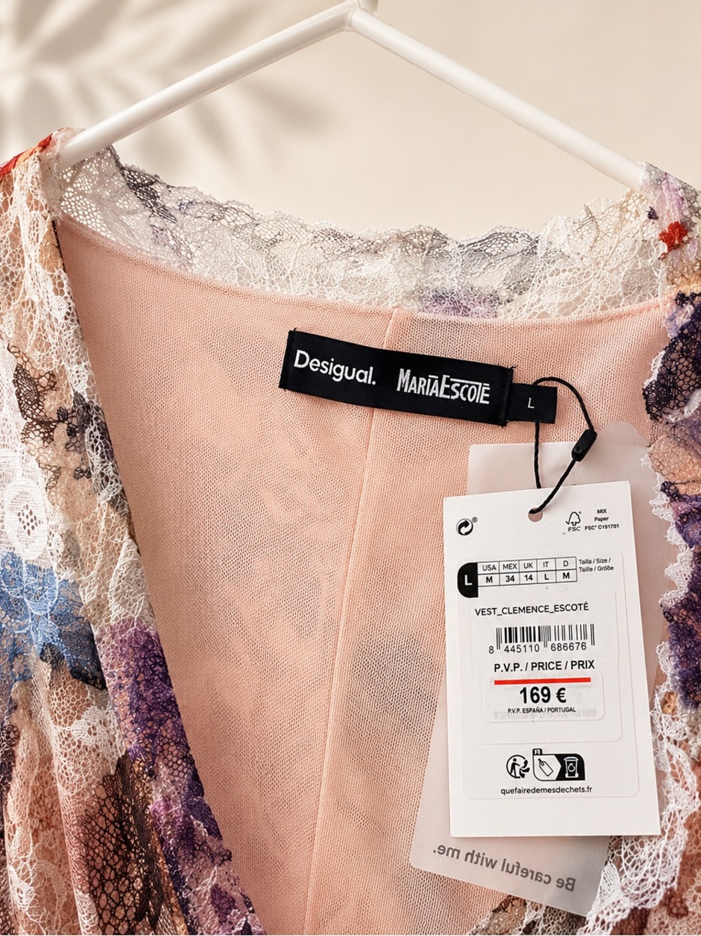 Desigual x María Escoté Lace Maxi Dress NWT | Artistic Print Dress | Large - Picture 3 of 3